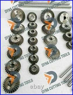 33x VALVE SEAT CUTTER SET HIGH CARBON STEEL 1.3/16 TO 2.1/8 45 + 30 +70 Degree