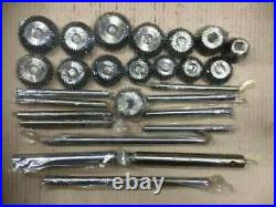 34 Pcs VALVE SEAT TOOL KIT HIGH CARBON STEEL CUTTER FOR VINTAGE BLOCK HEADS