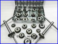 34x VALVE SEAT CUTTER SET HIGH CARBON STEEL 1.3/16 TO 2.1/8 45 + 30 +70 Degree