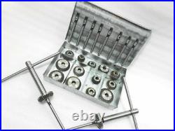 34x VALVE SEAT CUTTER SET HIGH CARBON STEEL 1.3/16 TO 2.1/8 45 + 30 +70 Degree