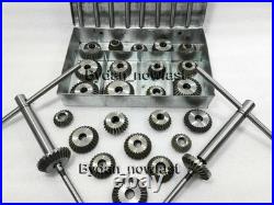 34x VALVE SEAT CUTTER SET HIGH CARBON STEEL 1.3/16 TO 2.1/8 45 + 30 +70 Degree
