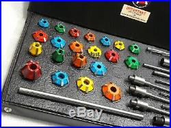 34x VALVE SEAT TOOL KIT FOR BIKES HEADS HARD VALVE SEAT CUTTER CARBIDE TIPPED