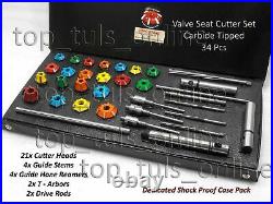 38x Valve Seat Cutter kit Carbide Tipped 3 Angle Cut Performance Race Heads