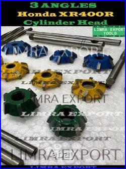 3 ANGLE CUT Honda XR400R Cylinder Head VALVE SEAT CUTTER KIT CARBIDE TIPPED BEST