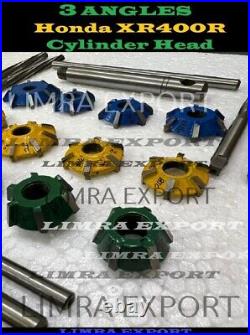 3 ANGLE CUT Honda XR400R Cylinder Head VALVE SEAT CUTTER KIT CARBIDE TIPPED BEST
