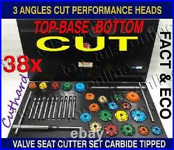 3 Angle Cut Valve Seat Cutter Set Carbide Tipped 22 mm to 55 mm 30-45-60 Degree