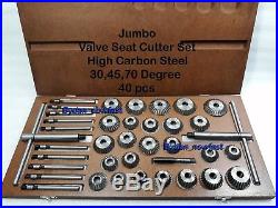 40x High Carbon Steel Valve Seat Cutter Kit Vintage Heads Smooth Cut Fine Teeth