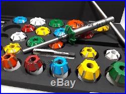 40x VALVE SEAT CUTTER KIT CARBIDE TIPPED CHEVY, FORD. CHRYSLER, DODGE, BUICK, BRIGGS