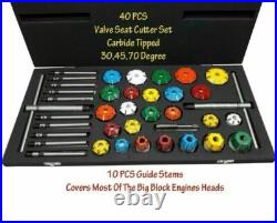 40x VALVE SEAT CUTTER KIT CARBIDE TIPPED FOR VINTAGE AND MODERN ENGINES BOXED 40x VALVE SEAT CUTTER KIT CARBIDE TIPPED FOR VINTAGE AND MODERN ENGINES BOXED