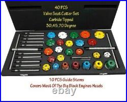 40x VALVE SEAT CUTTER KIT CARBIDE TIPPED FOR VINTAGE AND MODERN ENGINES BOXED