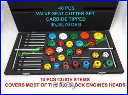 40x VALVE SEAT CUTTER KIT CARBIDE TIPPED FOR VINTAGE AND MODERN ENGINES BOXED 40x VALVE SEAT CUTTER KIT CARBIDE TIPPED FOR VINTAGE AND MODERN ENGINES BOXED