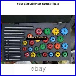 43x VALVE SEAT CUTTER SET CARBIDE TIPPED 27+10+2+2 CHRYSLER, GMC, HEMI HEADS BOXD