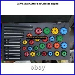 43x VALVE SEAT CUTTER SET CARBIDE TIPPED 27+10+2+2 CHRYSLER, GMC, HEMI HEADS BOXD