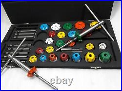 43x VALVE SEAT CUTTER SET CARBIDE TIPPED FOR CHEVY, FORD. CHRYSLER, DODGE+2.500 CUT