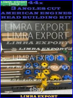 44x Valve Job Seat Cutter Set Carbide Tipped 3 Angle Cut For Performance Head