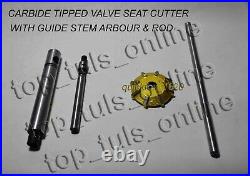 4x VALVE SEAT CUTTER CARBIDE TIPPED 35-45,28,33,35-70 & 6.60 mm Guide Stem