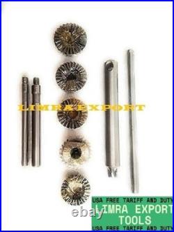 5 Pieces Cylinder Head Valve seat Cutter Set in high Speed Steel(HSS)
