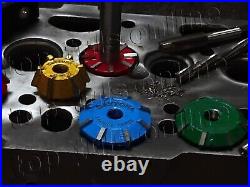 6x VALVE SEAT CUTTERS 3 ANGELS CUT CARBIDE TIPPED 30-45-60 DEGREE