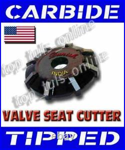 6x VALVE SEAT CUTTER CARBIDE TIPPED 1.710 30-45-60 +11/32 guide stem & arbor