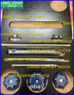 6x VALVE SEAT CUTTER CARBIDE TIPPED 36 mm 30-45-60 + 7 mm guide stem & arbor