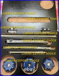 6x VALVE SEAT CUTTER CARBIDE TIPPED 36 mm 30-45-60 + 7 mm guide stem & arbor