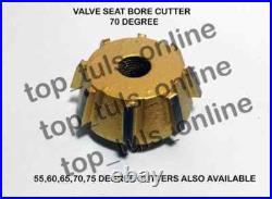 6x VALVE SEAT CUTTER CARBIDE TIPPED 36 mm 30-45-60 + 7 mm guide stem & arbor