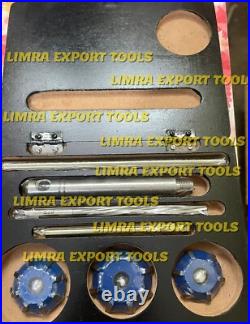 6x VALVE SEAT CUTTER CARBIDE TIPPED 36 mm 30-45-60 + 7 mm guide stem & arbor