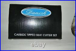 6x VALVE SEAT CUTTER CARBIDE TIPPED 36 mm 30-45-60 + 7 mm guide stem & arbor