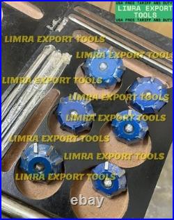 6x VALVE SEAT CUTTER KIT 1.780-1.480 30-45-60 DEG CARBIDE TIPPED