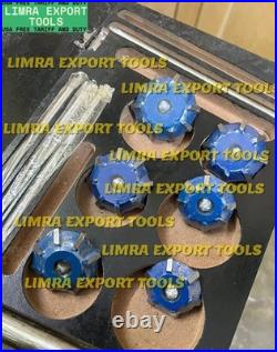 6x VALVE SEAT CUTTER KIT 1.780-1.480 30-45-60 DEG CARBIDE TIPPED BEST