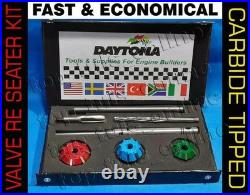9x DAYTONA VALVE SEAT CUTTER SET CARBIDE FORD Y-BLOCK V8 SMALL BLOCK
