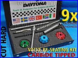 9x DAYTONA VALVE SEAT CUTTER SET CARBIDE TIPPED HARLEY DAVIDSON V BLOCK FLAT HED 9x DAYTONA VALVE SEAT CUTTER SET CARBIDE TIPPED HARLEY DAVIDSON V BLOCK FLAT HED