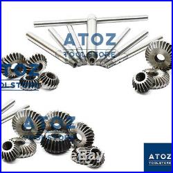 ATOZ Engine Valve Seat High Carbon Steel Face Cutter Sets + 8 Pilots + T-Handles