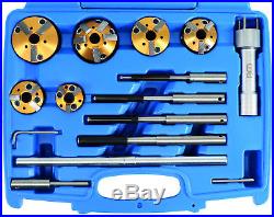 BGS Germany 15-pcs All Hardened Valve Seat Cutters Cylinder Head Milling Guides