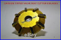 CARBIDE TIPPED VALVE SEAT CUTTER SET 2.1/8,1.11/16 30-45-60 Degree 341+371 STM