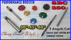 CHEVY 350 Small Block VALVE SEAT CUTTER KIT 3 ANGLE CUT CARBIDE PERFORMANCE CHEVY 350 Small Block VALVE SEAT CUTTER KIT 3 ANGLE CUT CARBIDE PERFORMANCE