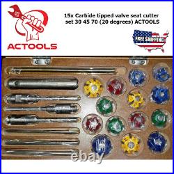 Carbide Tipped Valve Seat Cutter 15x set 30 45 70 (20 degrees) Vintage & Cars