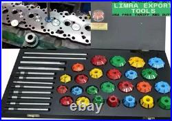 Economical Valve Seat Restoration Cutter Tool Kit Carbide Tipped 25 Mills + 8 St