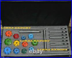 Engine Valve Restoration Carbide Tipped Seat Cutters Kit+8guide Stems Boxed Best