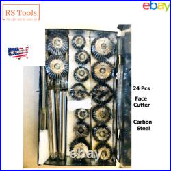 Engine Valve Seat High Carbon Steel Hcs Face Cutter Set 24 Pcs USA RSTOOLS