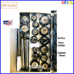 Engine Valve Seat High Carbon Steel Hcs Face Cutter Set 24 Pcs USA RSTOOLS