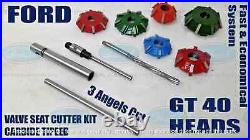 Ford Gt 40 Heads Valve Seat Cutter Kit 3 Angle Cut Carbide Tipped Performance
