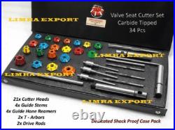 HONDA CRV 1998-2001 & OTHER VALVE SEAT CUTTER KIT CARBIDE TIPPED 34x ALL IN ONE