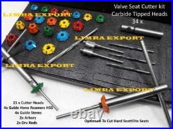 HONDA CRV 1998-2001 & OTHER VALVE SEAT CUTTER KIT CARBIDE TIPPED 34x ALL IN ONE