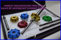Harley Davidson Evolution Twin Cam Valve Seat Restoration Kit Carbide Tipped 3ac