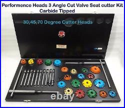 Hobbyist & Professional 3 Angle Cut Valve Seat Cutter Kit Performance Head Make