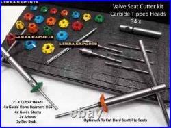Honda, Suzuki, Kaw Bikes Valve Seat Cutter Set Carbide Tipped + Reams +guide Stems Honda, Suzuki, Kaw Bikes Valve Seat Cutter Set Carbide Tipped + Reams +guide Stems