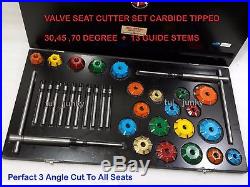 Hot Rod Upgrades 3 Angle Cut Valve Seat Cutter Set Carbide Tipped CHEVY, FORD