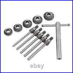 Injector Valve Seat Cutter Set 11pcs T handle Milling Tool Stem Guide