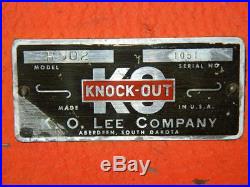 K. O. Lee Valve Seat Reseater R502 with Box, Cutters, Pilots, Tooling, etc